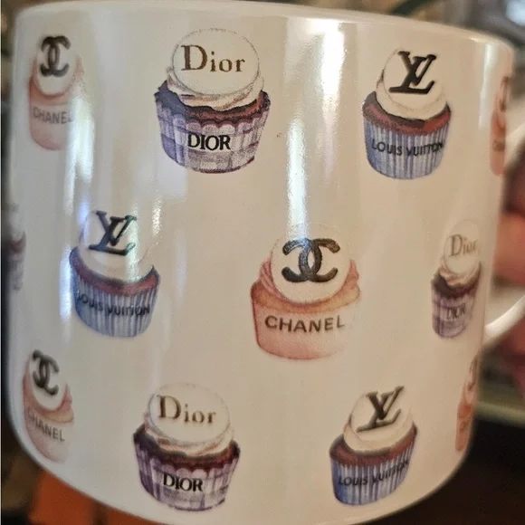 Designer Logo Mug with Multicolor Cupcake Design - Picture 2 of 2